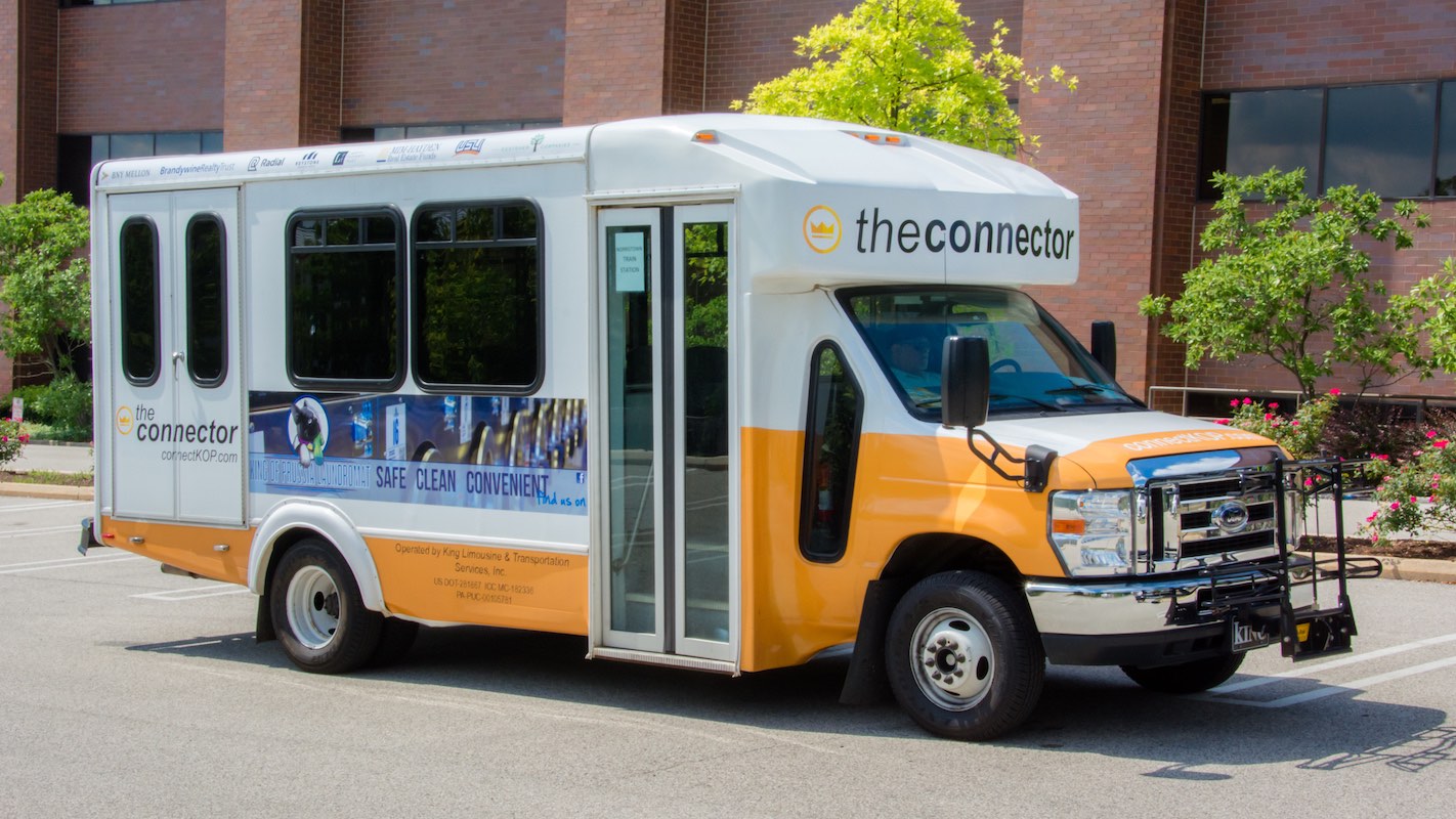 the Connector Commuter shuttle bus