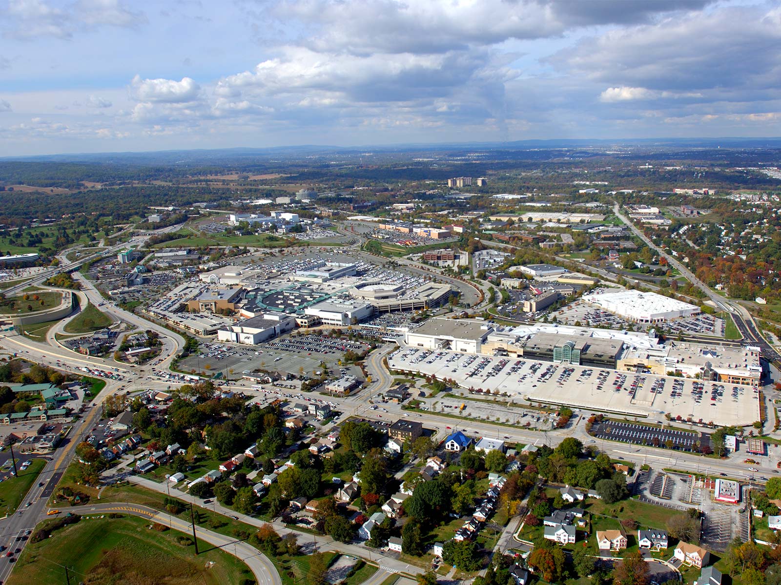 aerial view of King of Prussia mall
