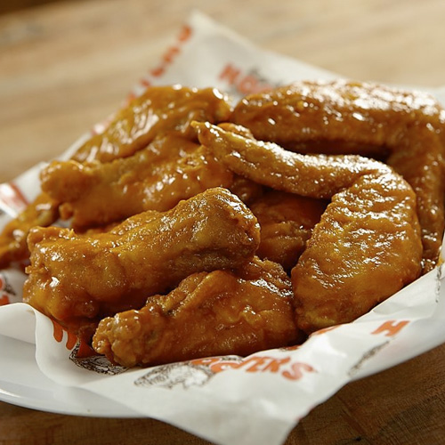 closeup of chicken wings