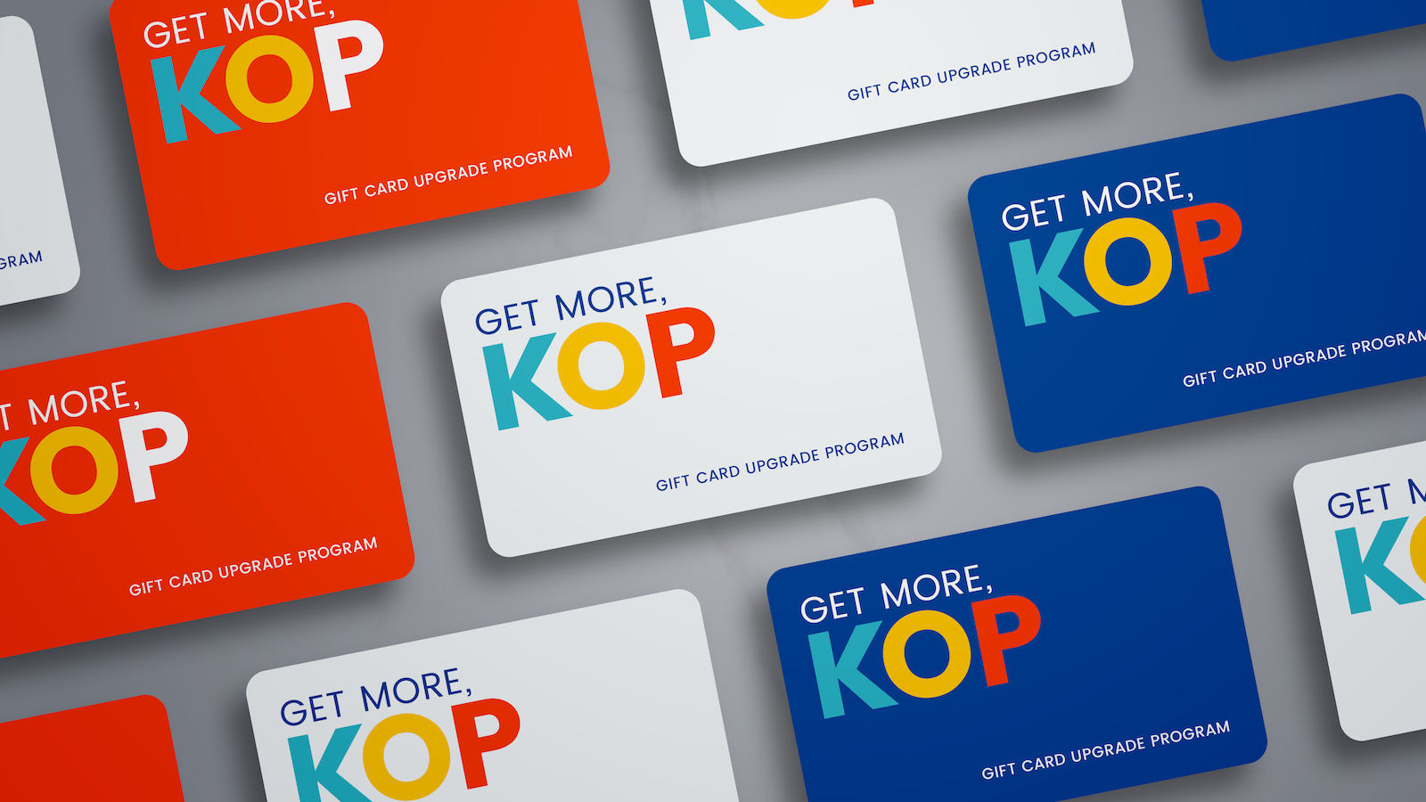 mock up of gift cards