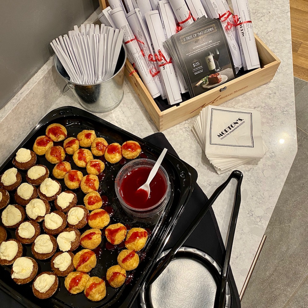 aerial view of mini cupcakes