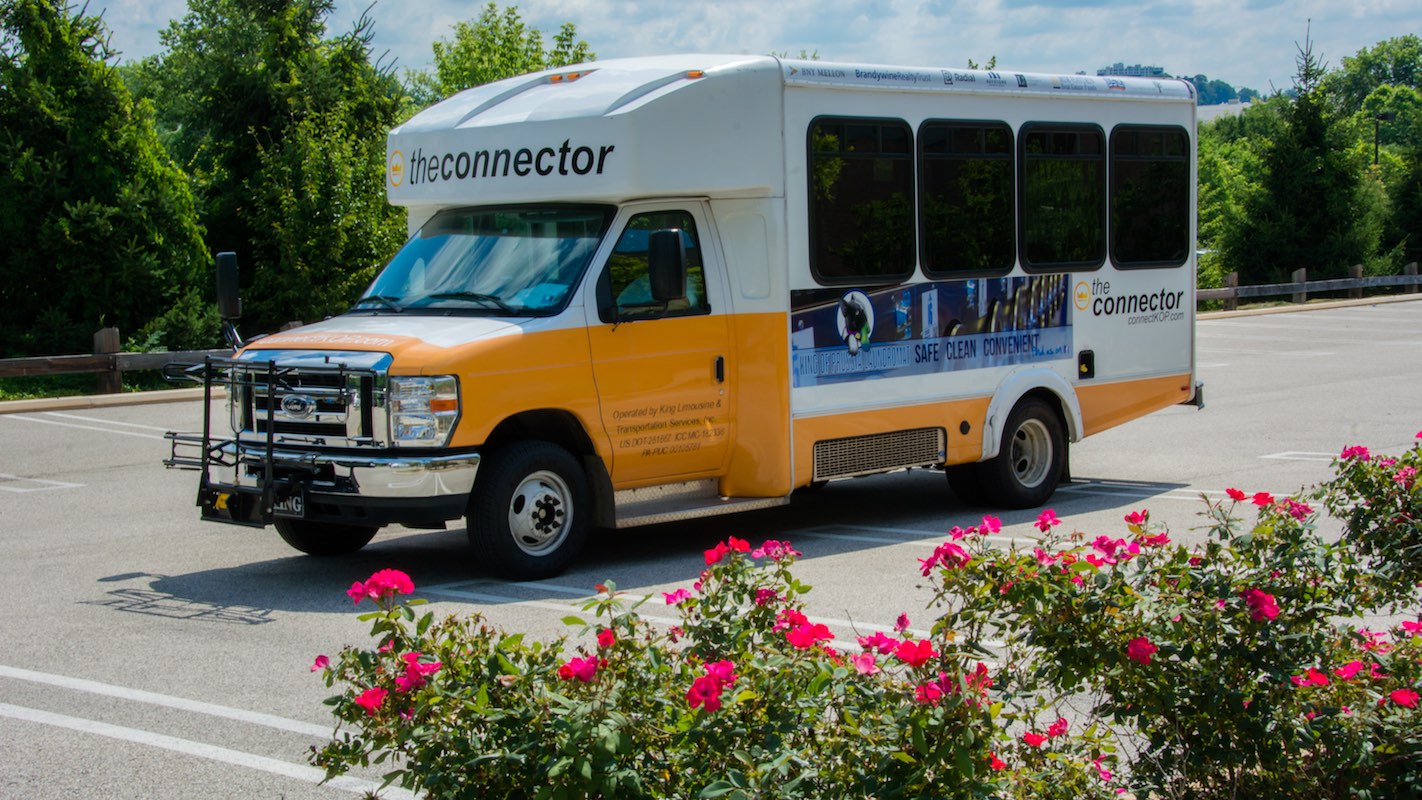 the Connector Commuter shuttle bus