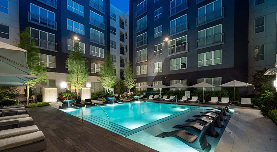 apartment building outdoor pool