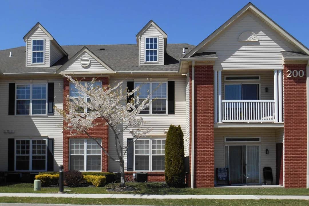 exterior of apartment complex