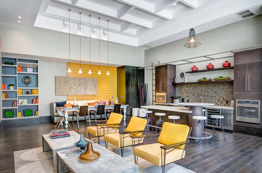 apartment complex common area