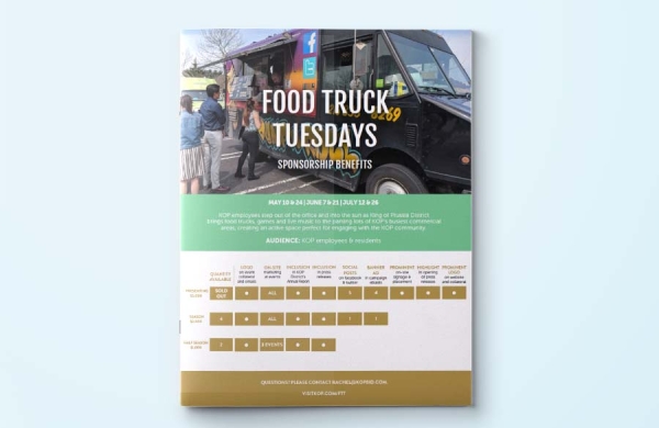 Food truck Tuesday sponsorship one sheet