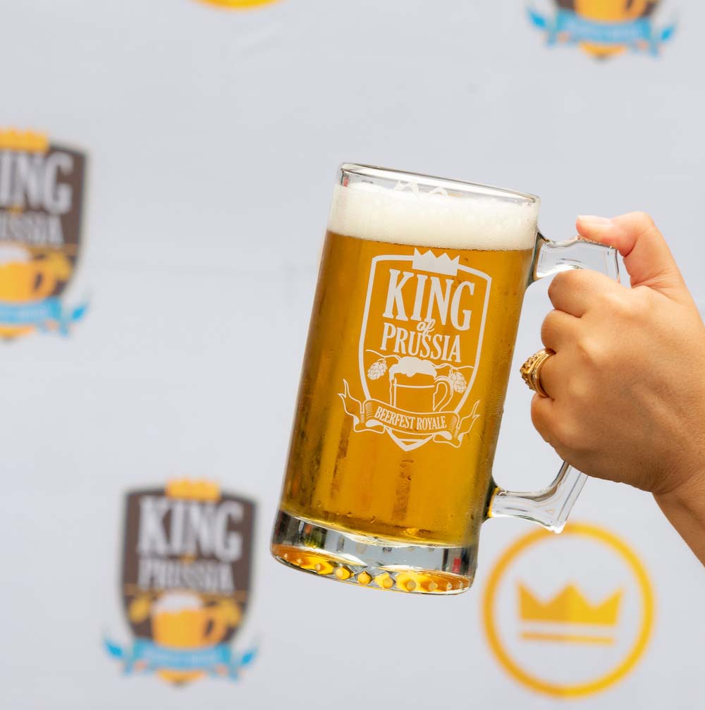 beer mug being held up