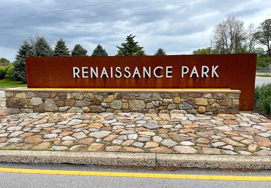 office park entrance sign