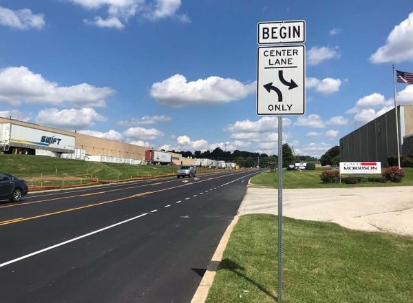 roadway and traffic signs