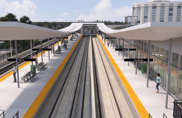 rendering of train platform