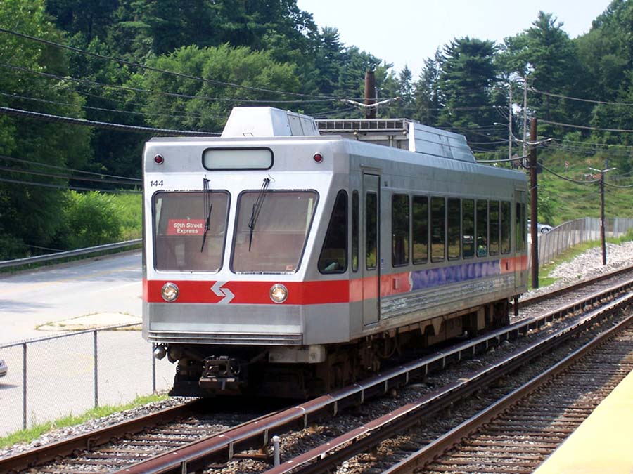 commuter train on tracks