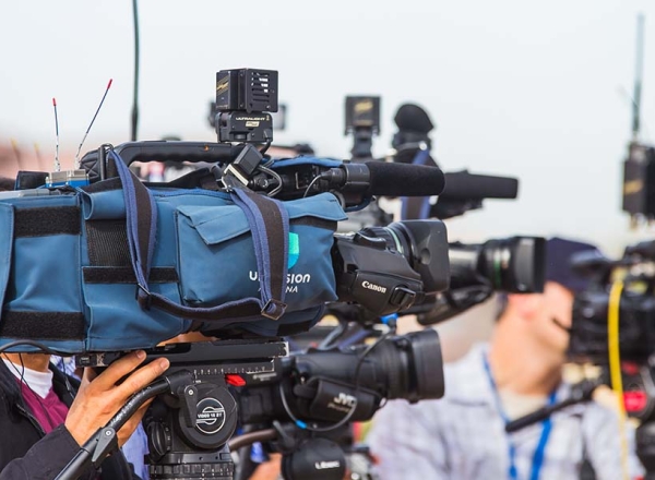 television cameras at an event