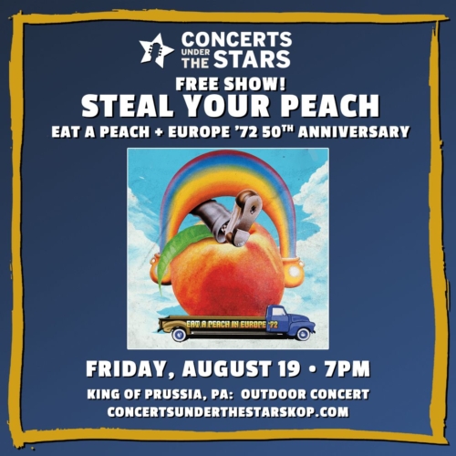 steal your peach event graphic