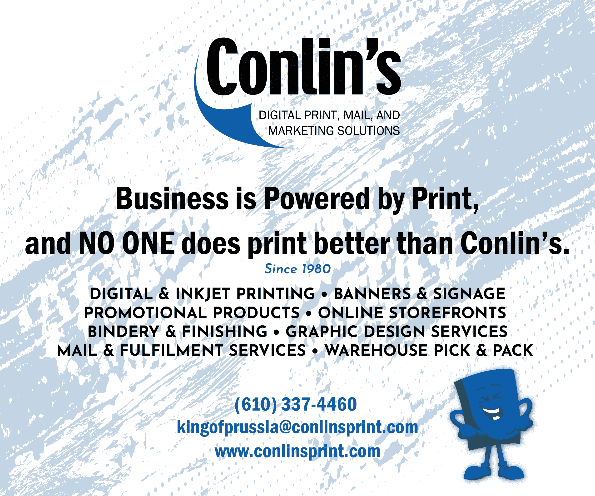 Ad for conlins print