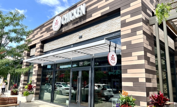 The exterior of 360 chicken restaurant
