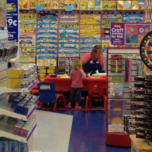 child in a store