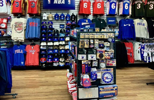 sports apparel inside of a store