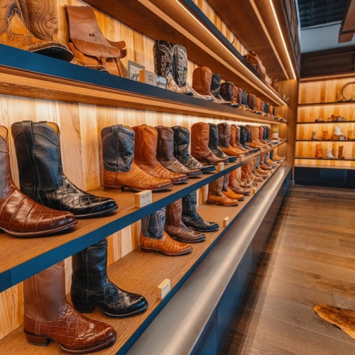 wall of boots