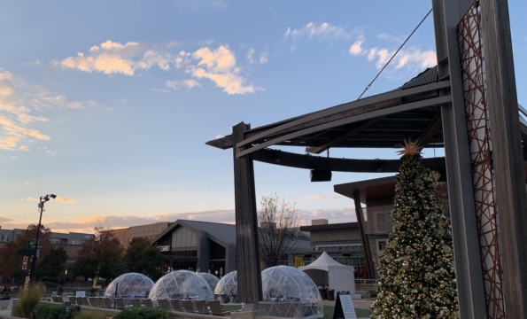 an outdoor igloo garden