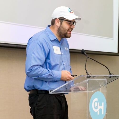 image of ben hartranft giving a speech