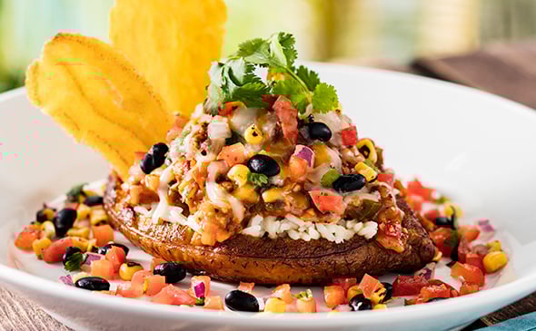 black bean and plantain dish