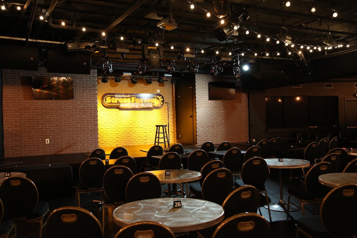 interior of stress facotry comedy club