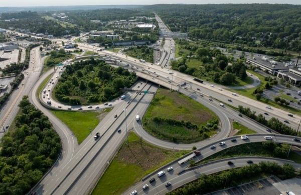 aerial view of majoy highways