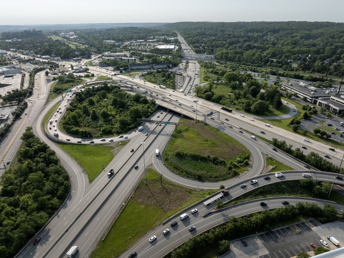 aerial view of majoy highways