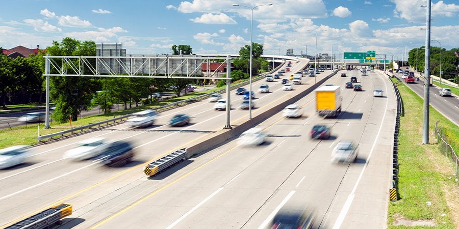 cars on highway