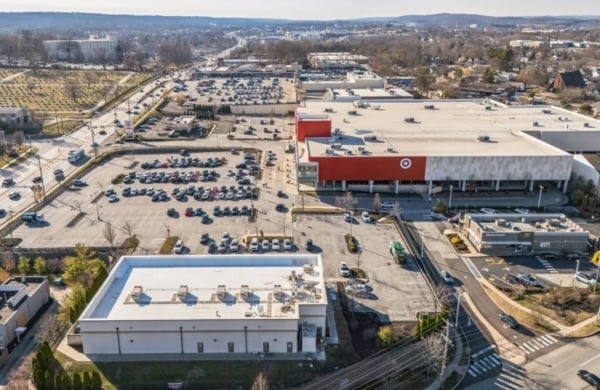aerial view of VF shopping center