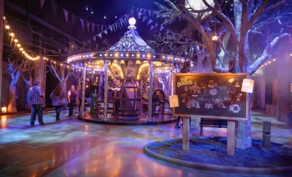 interior of a moody netflix house experience