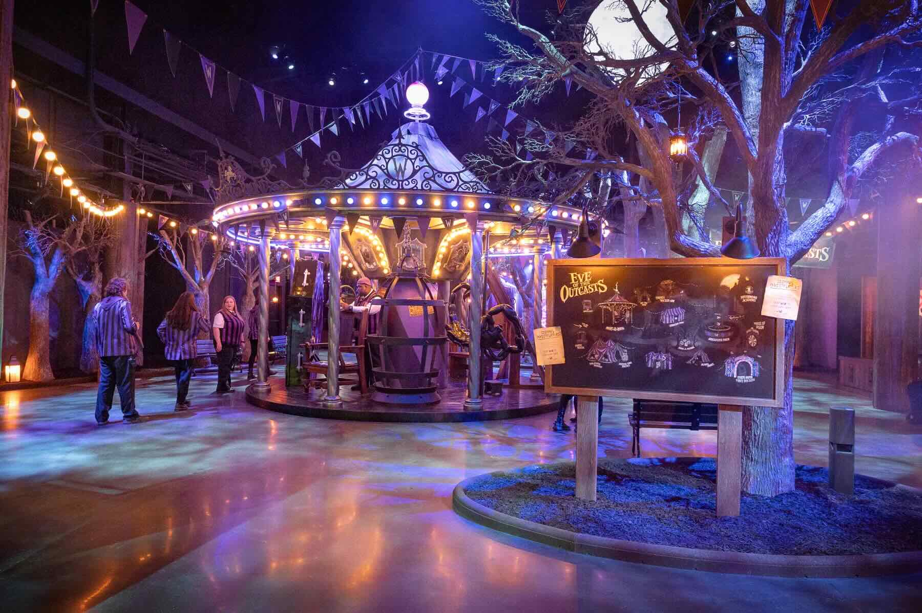 interior of a moody netflix house experience