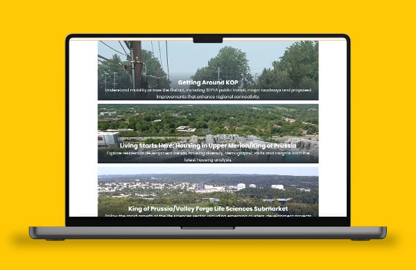mock up of argis stories collection page