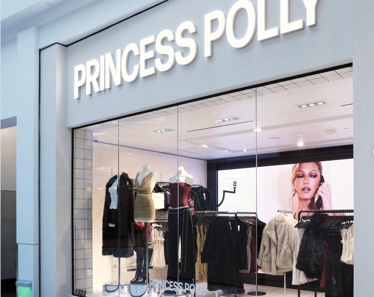 exterior of Princess Polly store at King of Prussia mall