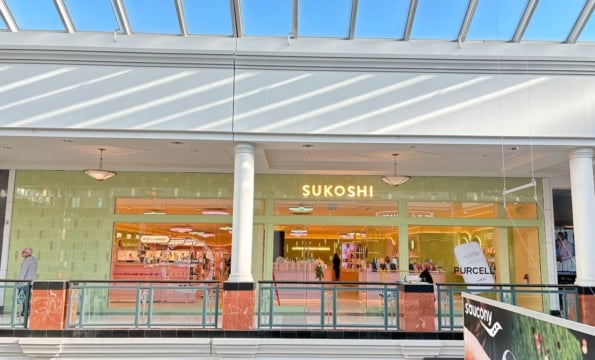 exterior of the new Sukoshi store at King of Prussia Mall