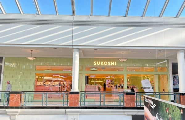 exterior of the new Sukoshi store at King of Prussia Mall