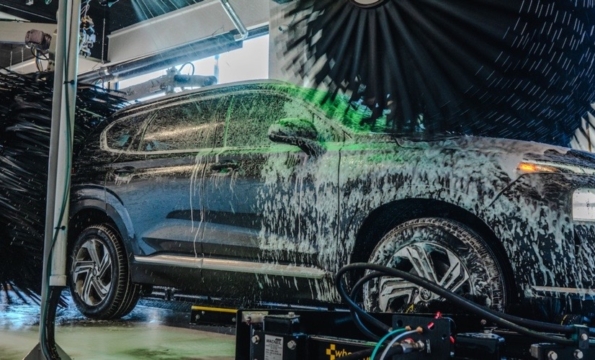 vehicle in a car wash