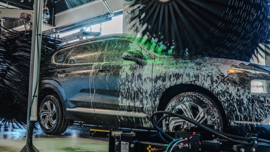vehicle in a car wash