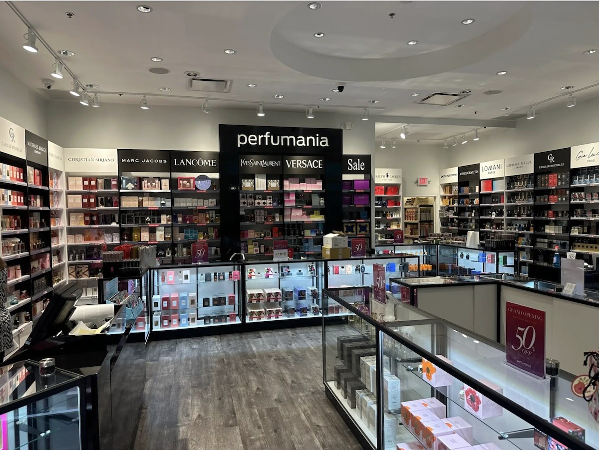 interior of a perfumania store
