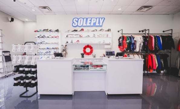 interior of a soleply store