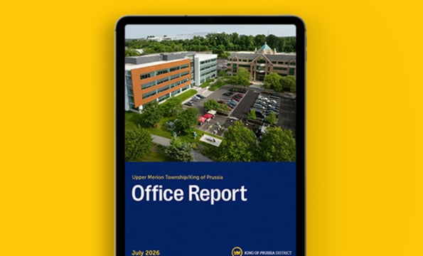 mock up of an office report on a tablet
