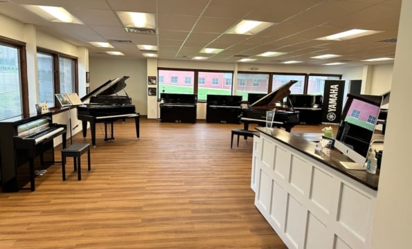 interior of piano store