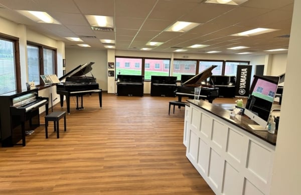 interior of piano store