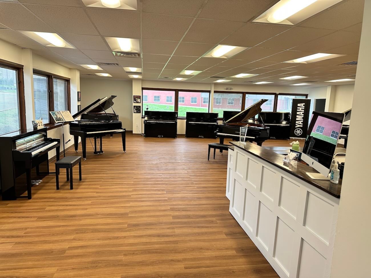 interior of piano store
